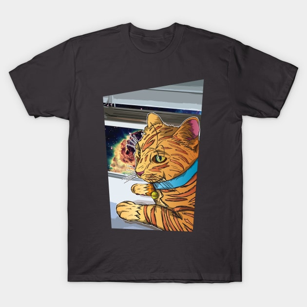 Grunge Cat Yuki T-Shirt by BrokenGrin